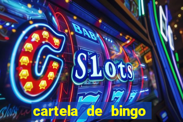 cartela de bingo cha de bebe
